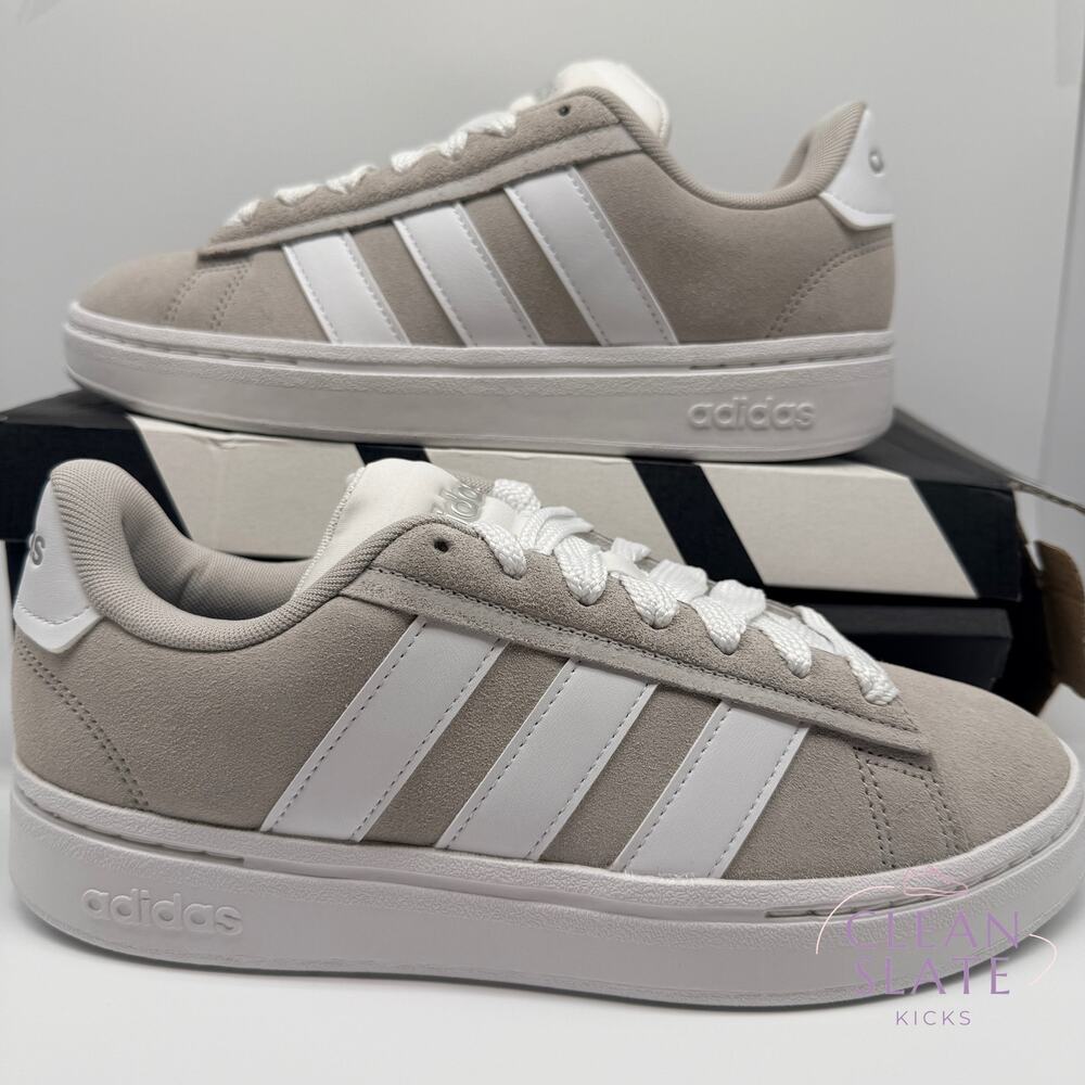 Adidas Grand Court Alpha 00s Grey White Suede JH7230 Women 8.5 Display - Picture 2 of 5